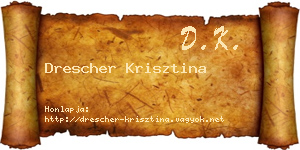 Drescher Krisztina névjegykártya